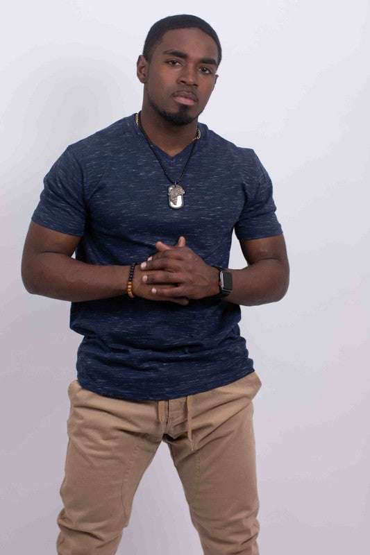 Essential Softness V-Neck Tee: Versatile Comfort in Vibrant Colors - MENLL