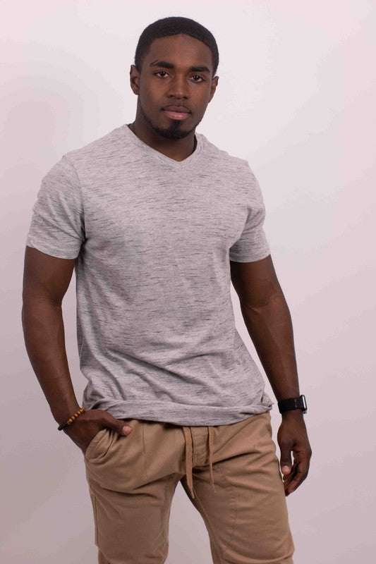 Essential Softness V-Neck Tee: Versatile Comfort in Vibrant Colors - MENLL