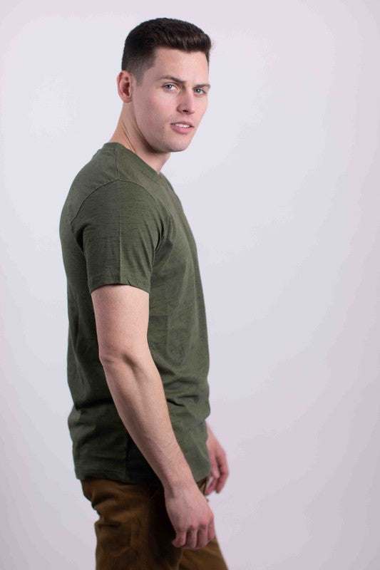 Essential Softness V-Neck Tee: Versatile Comfort in Vibrant Colors - MENLL