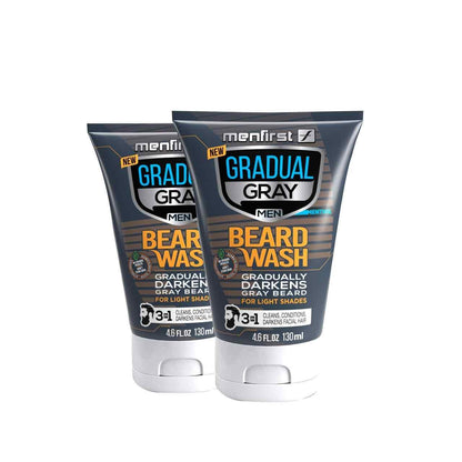 Menfirst Gradual Gray - Beard Wash - Darkening Formula - 2 Pack - 4.6 Menfirst