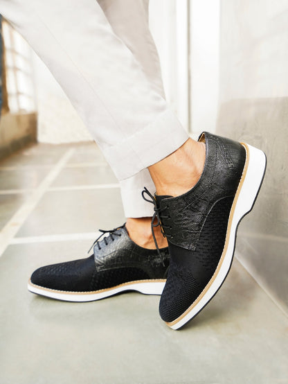 Accessories - Gutta Lizard Print Leather Textile Casual Sneakers LIBERTYZENO