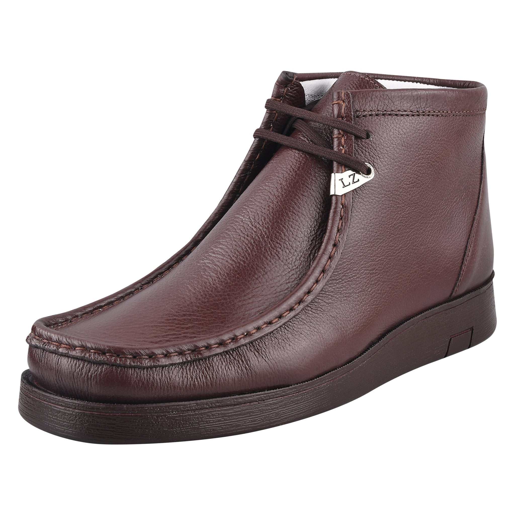 HAMARA JOE Rush Leather Desert Chukka Brown Casual Boots - MENLL