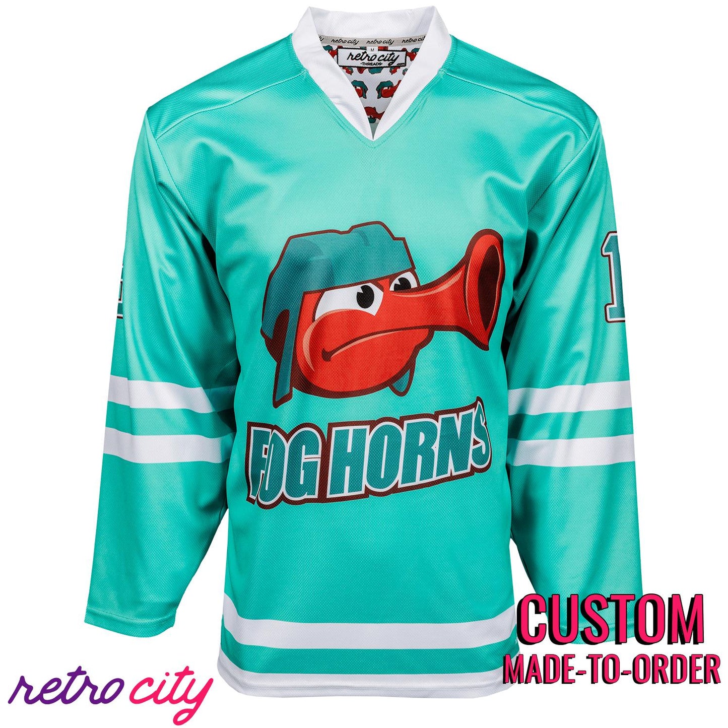 Retro City Threads San Francisco Fog Horns Hockey Jersey - Main Product Image