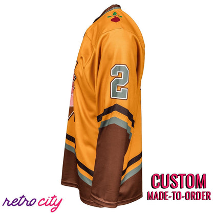 Retro City Threads CPR Certified Dwight Hockey Jersey Sweater - Detail View