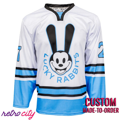 Retro City Threads Lucky Rabbits Oswald Hockey Jersey Sweater - Main Product Image