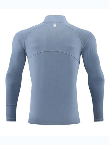 Men's Ultimate Quick-Dry Performance Top with Stand-Up Collar for Year-Round Comfort - MENLL