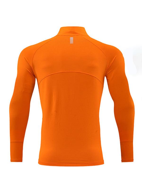 Men's Ultimate Quick-Dry Performance Top with Stand-Up Collar for Year-Round Comfort - MENLL