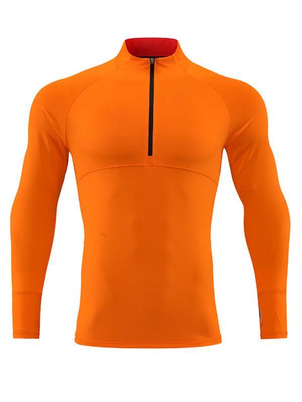 Men's Ultimate Quick-Dry Performance Top with Stand-Up Collar for Year-Round Comfort - MENLL