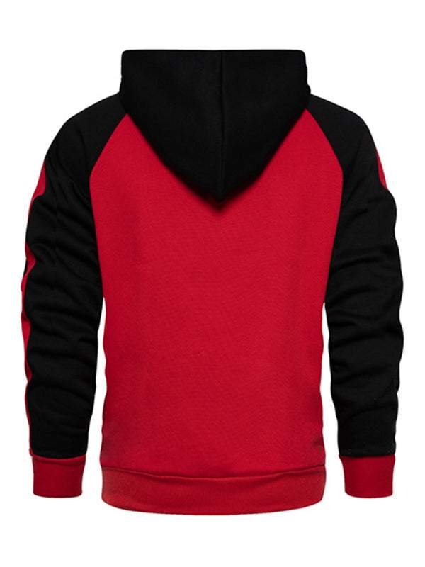 Versatile Men's Hooded Zipper Cardigan with Color Block Design - Perfect for All Seasons! - MENLL