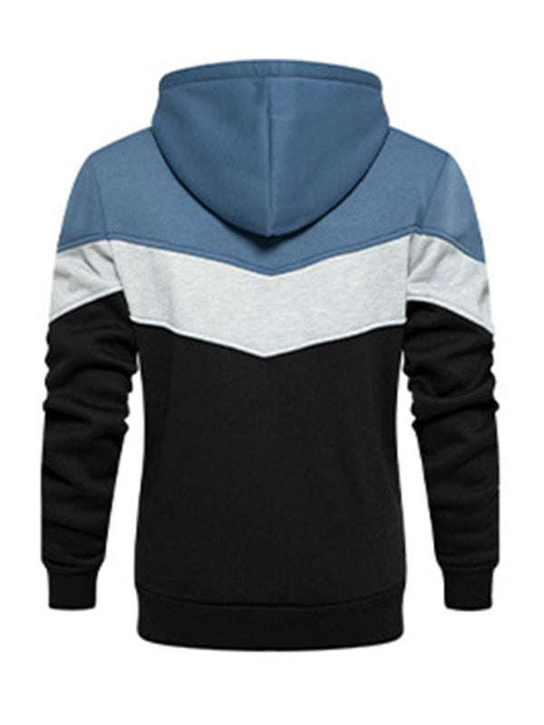 Stylish Men's Color Block Hooded Sweatshirt - Perfect for Year-Round Casual Wear - MENLL
