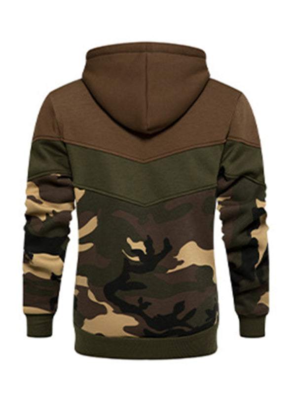 Stylish Men's Color Block Hooded Sweatshirt - Perfect for Year-Round Casual Wear - MENLL