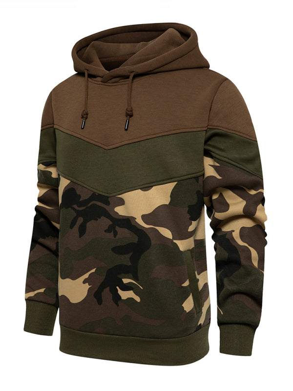 Stylish Men's Color Block Hooded Sweatshirt - Perfect for Year-Round Casual Wear - MENLL
