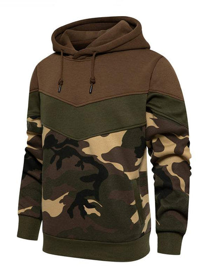 Stylish Men's Color Block Hooded Sweatshirt - Perfect for Year-Round Casual Wear - MENLL