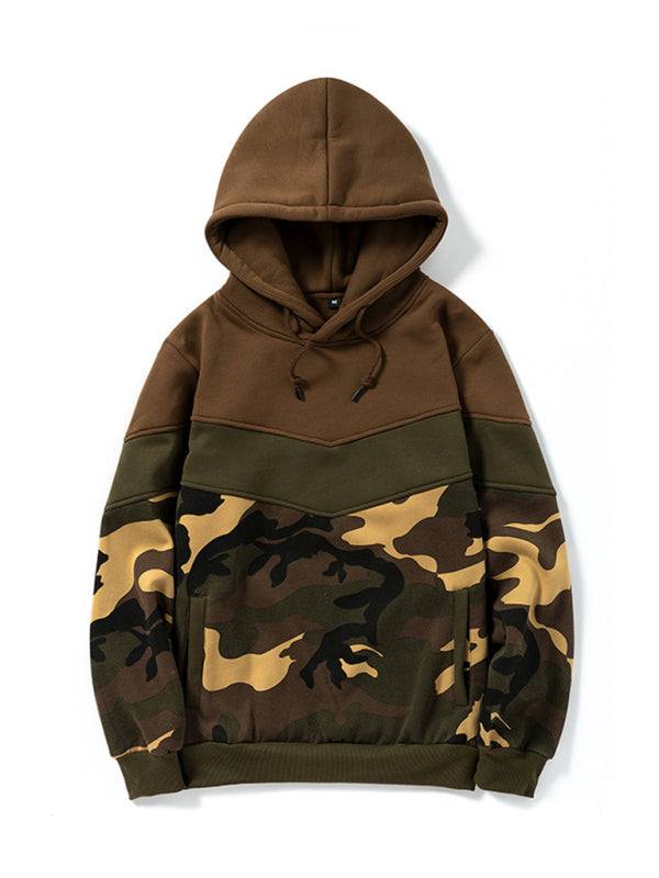 Stylish Men's Color Block Hooded Sweatshirt - Perfect for Year-Round Casual Wear - MENLL