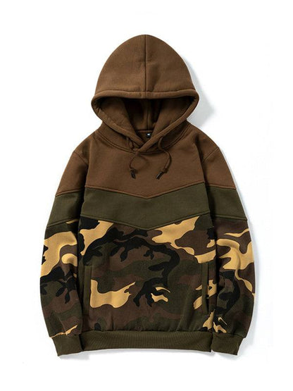 Stylish Men's Color Block Hooded Sweatshirt - Perfect for Year-Round Casual Wear - MENLL