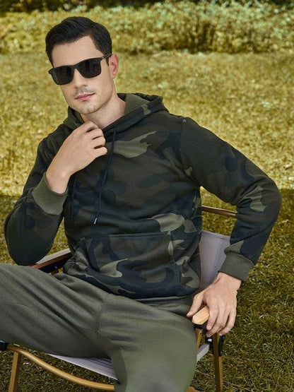 Stylish Men's Camouflage Hooded Sweatshirt - Perfect Blend of Comfort and Trend - MENLL