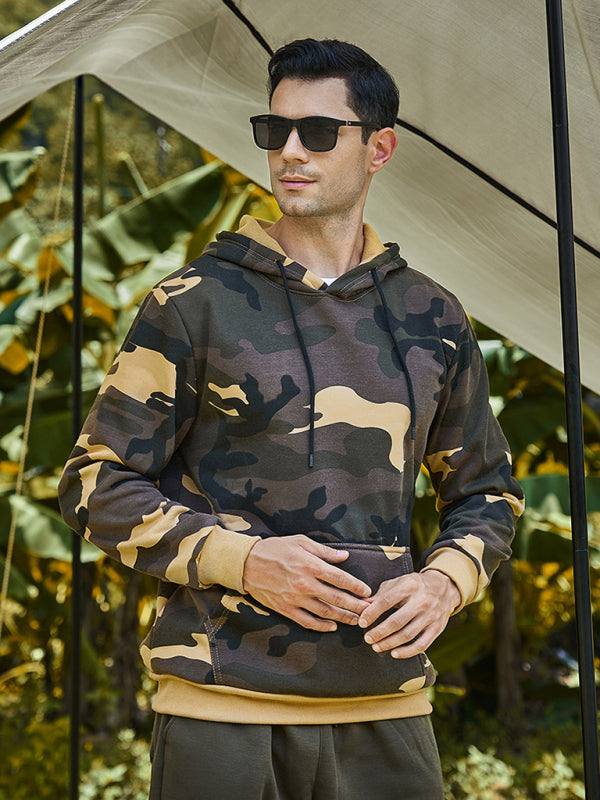 Stylish Men's Camouflage Hooded Sweatshirt - Perfect Blend of Comfort and Trend - MENLL
