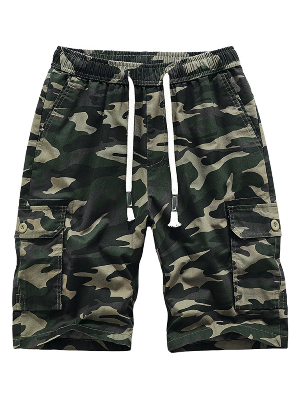 Men's camo work shorts, cotton, large size, durable and lightweight.