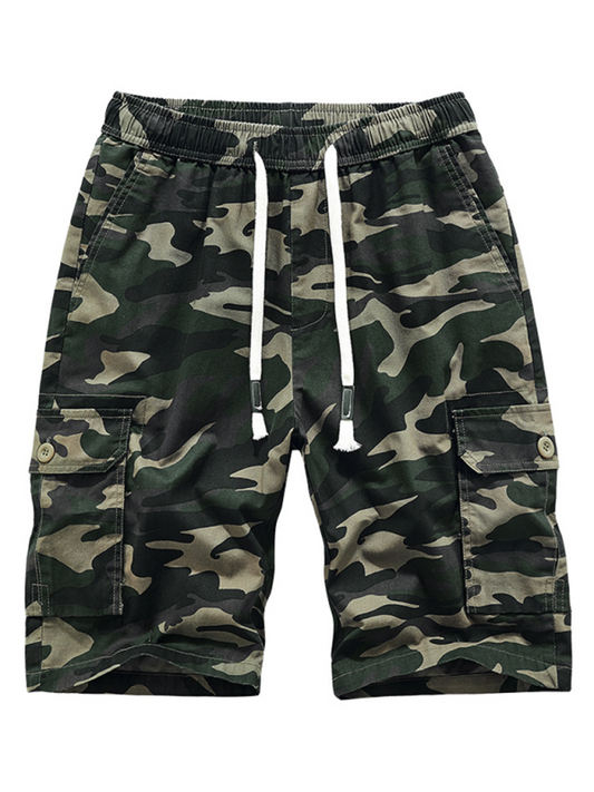 Men's camo work shorts, cotton, large size, durable and lightweight.