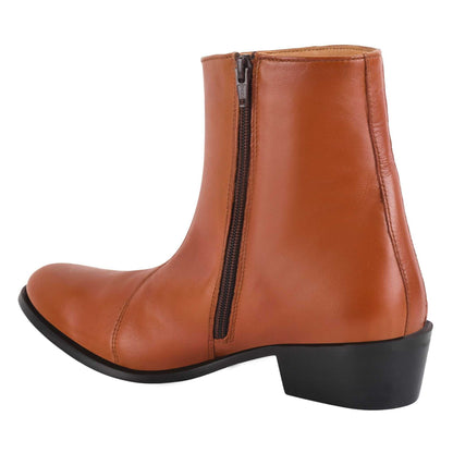 Jazzy Jackman Leather Ankle Length Boots for Men - MENLL
