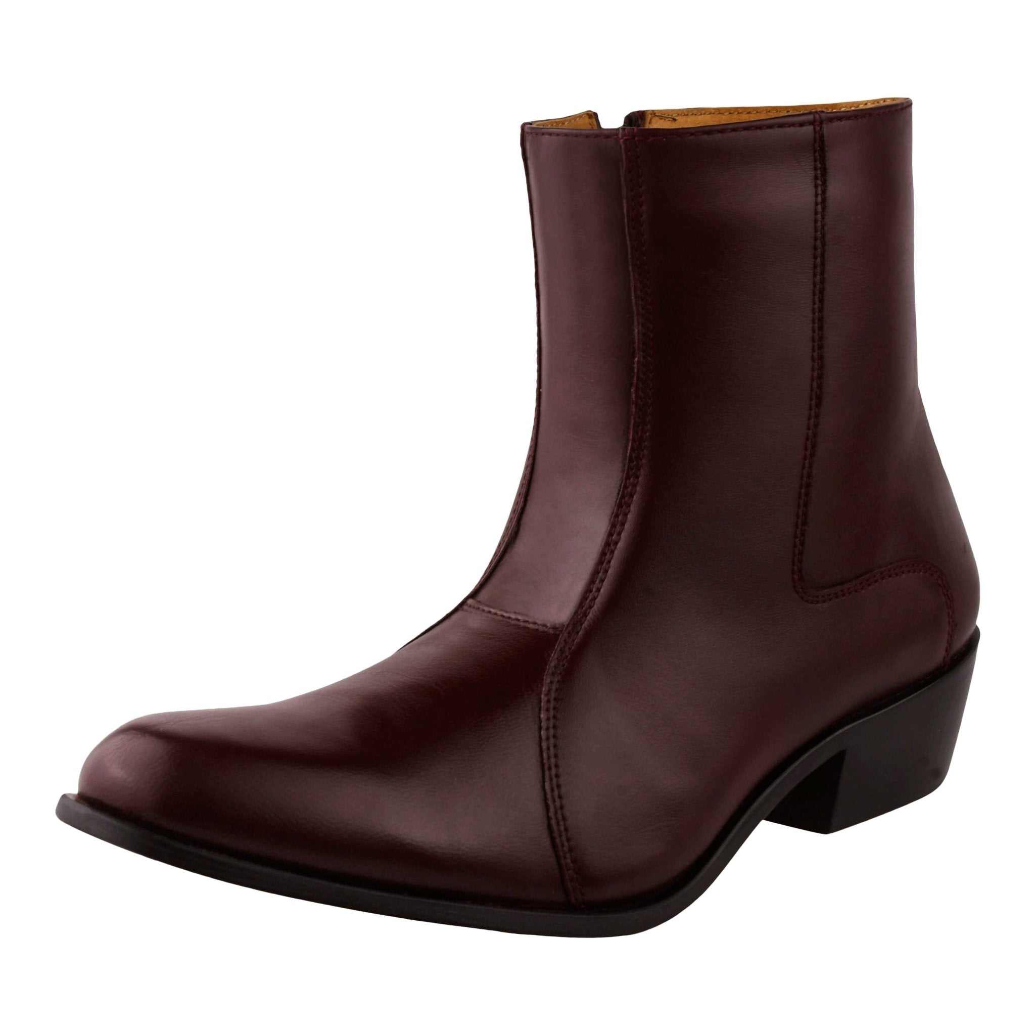 Jazzy Jackman Leather Ankle Length Boots for Men - MENLL