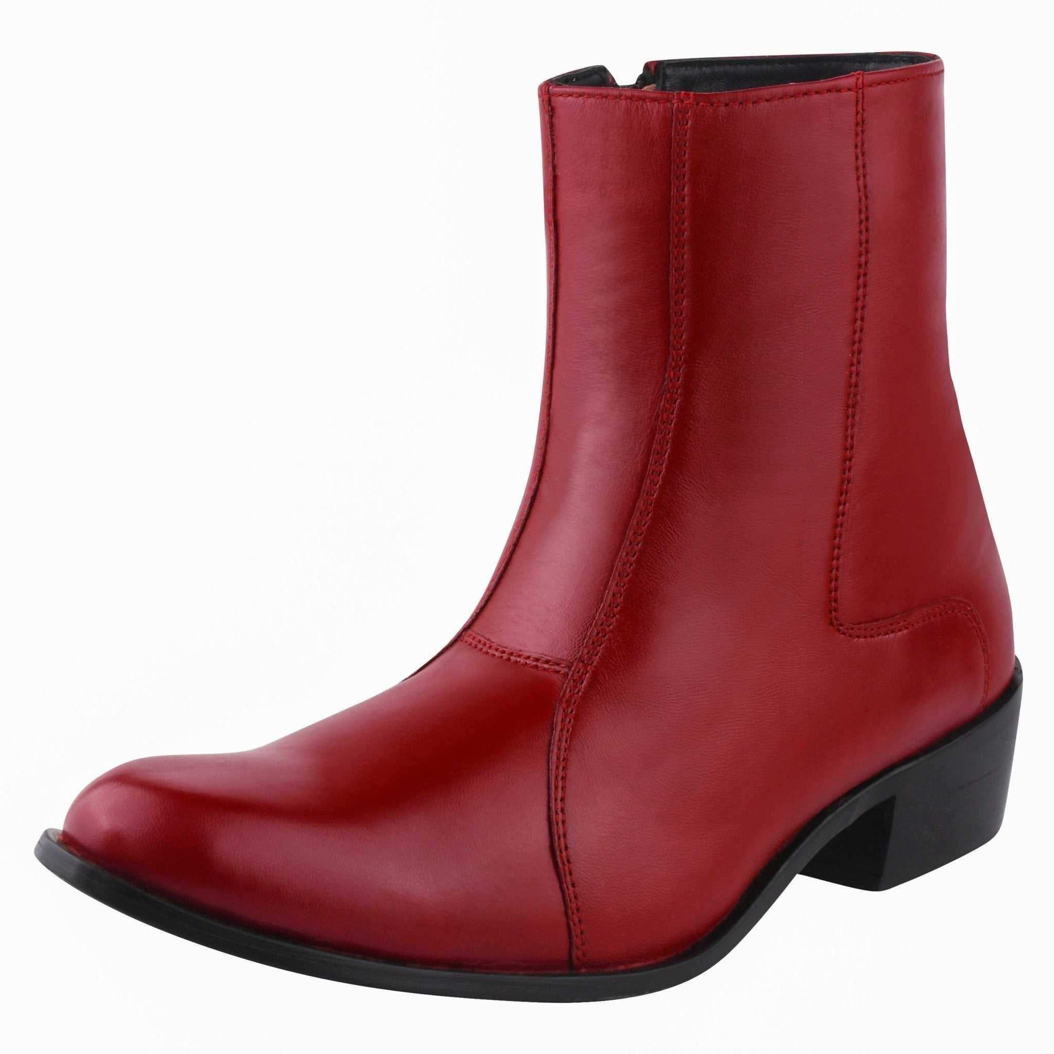 Jazzy Jackman Leather Ankle Length Boots for Men - MENLL