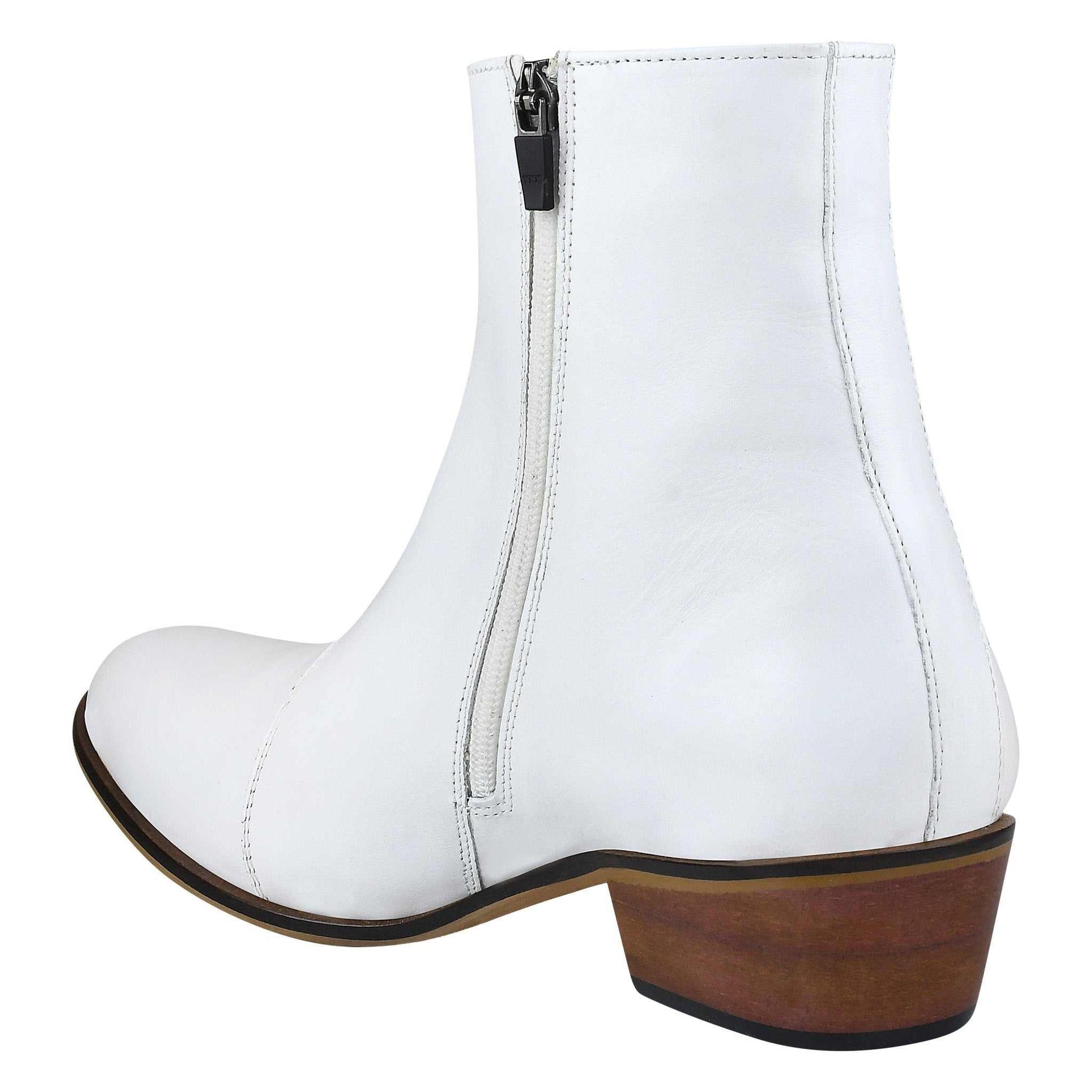 Jazzy Jackman Leather Ankle Length Boots for Men - MENLL