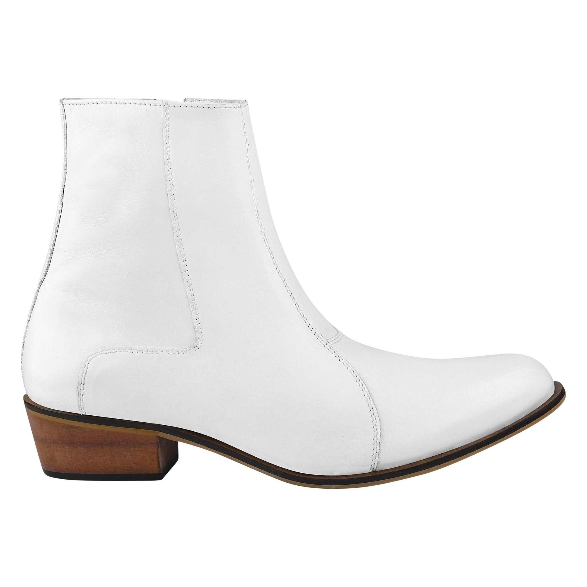 Jazzy Jackman Leather Ankle Length Boots for Men - MENLL