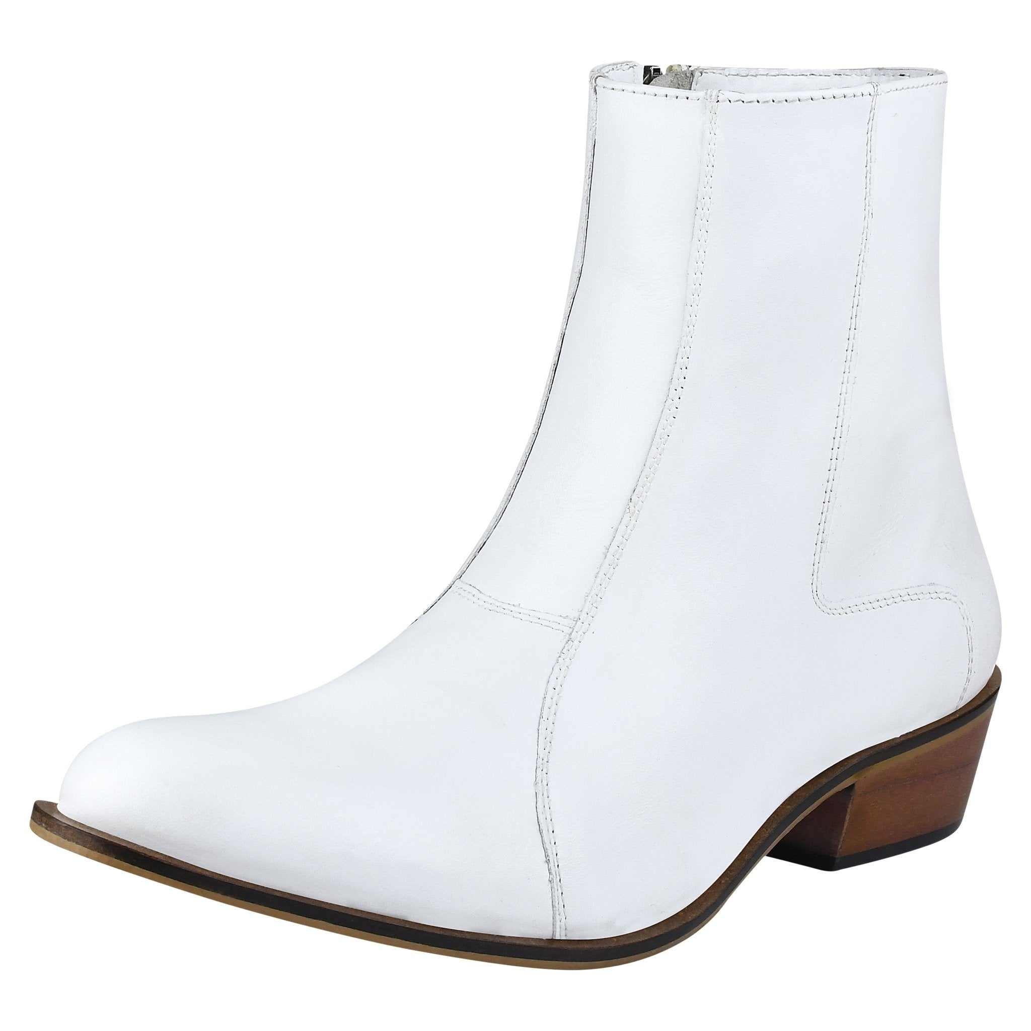 Jazzy Jackman Leather Ankle Length Boot for Men with Side Zipper Closure