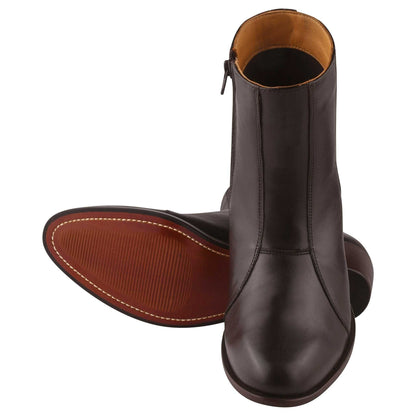 Jazzy Jackman Leather Ankle Length Boots for Men - MENLL