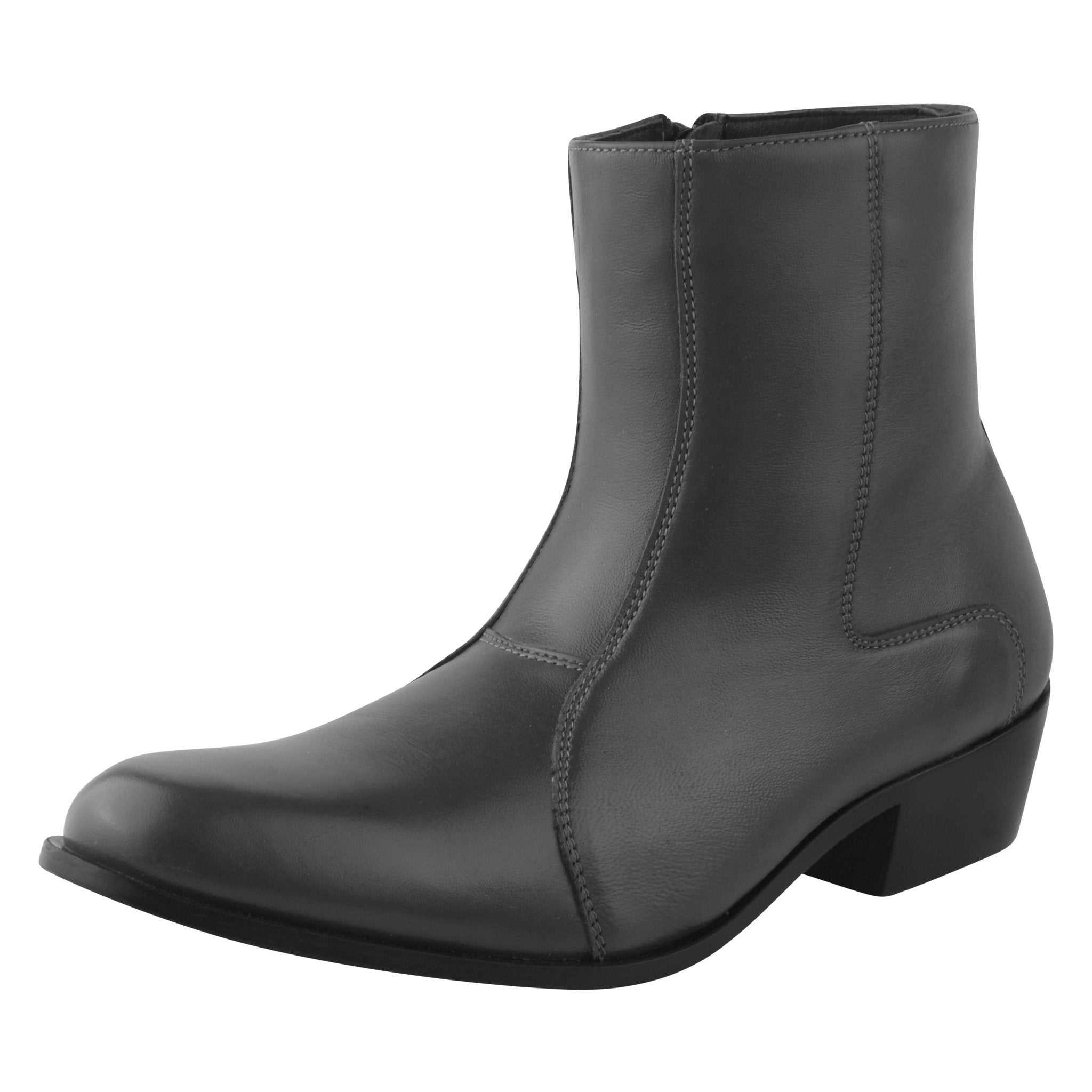 Jazzy Jackman Leather Ankle Length Boots for Men - MENLL