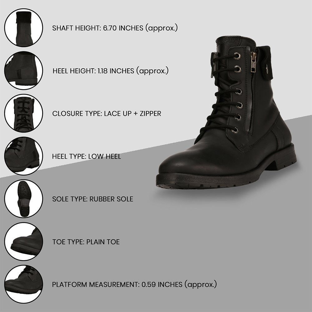 Shoes - Jerry Leather Ankle Length Boots LIBERTYZENO