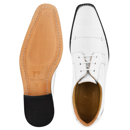 Jostin Genuine Leather Lizard Print Oxford Style Dress Shoes For Men - MENLL