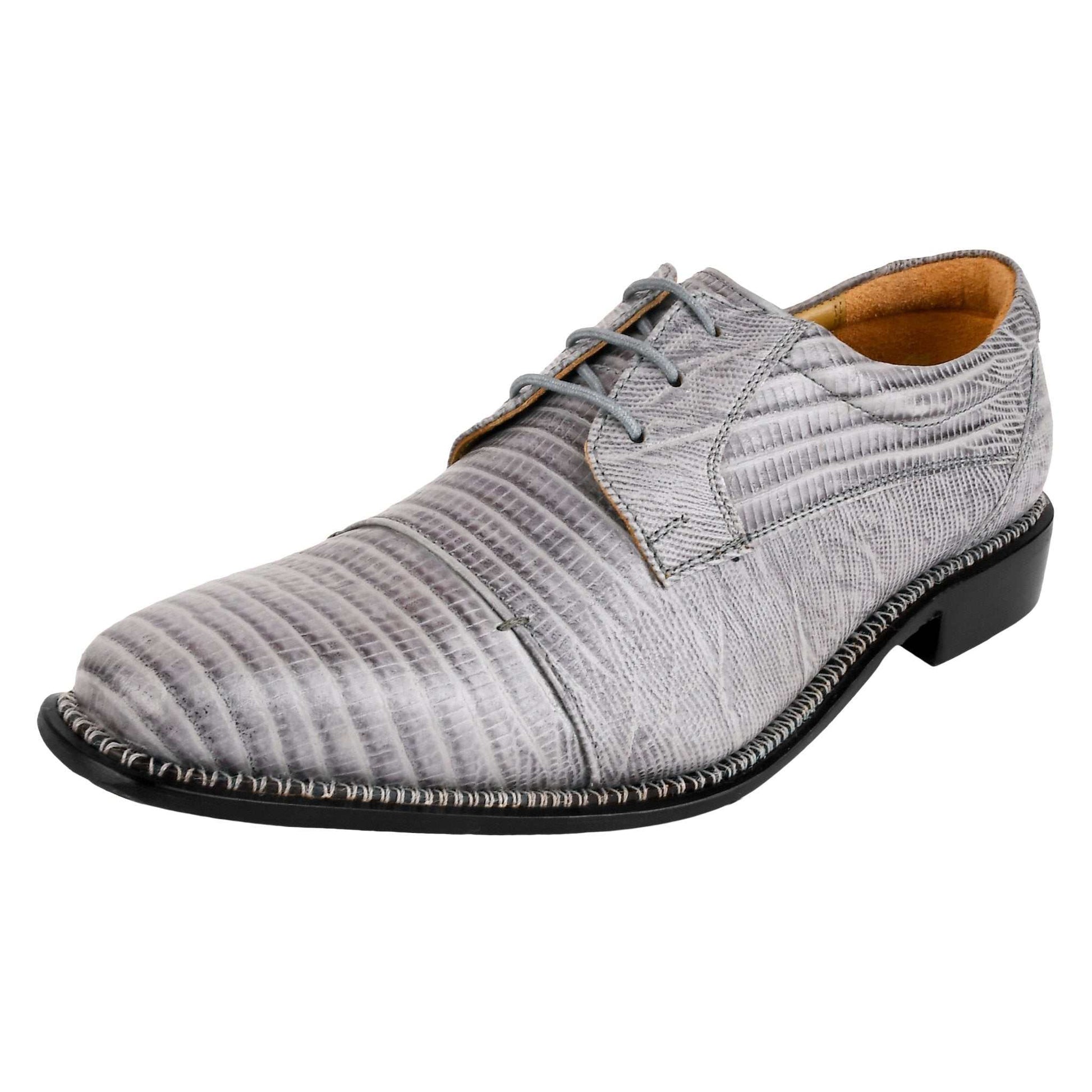 Jostin Genuine Leather Lizard Print Oxford Style Dress Shoes For Men - MENLL