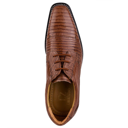 Jostin Genuine Leather Lizard Print Oxford Style Dress Shoes For Men - MENLL