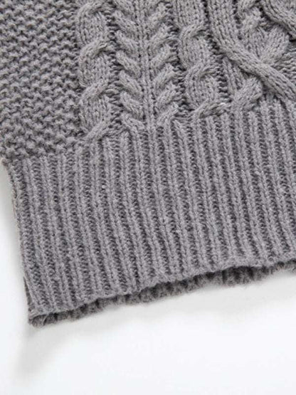 Chic Men's Solid Twist Knit Pullover Sweater for Effortless Autumn Style - MENLL