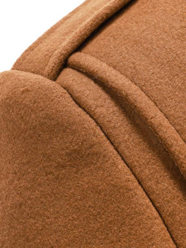 Stylish Men's Wool Double Collar Zipper Coat for Autumn & Winter - MENLL