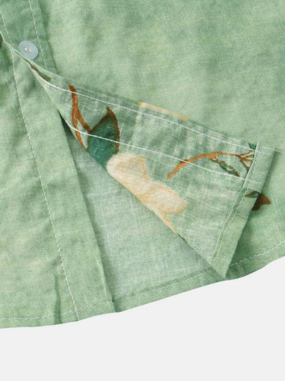 Vibrant Floral Print Short Sleeve Shirt for Men - Perfect for Spring and Summer Adventures