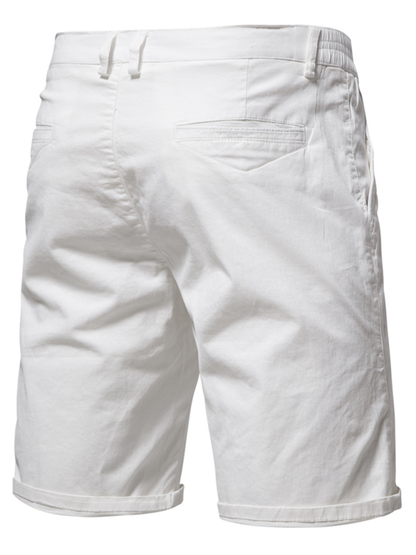 Men's Stylish Cotton Slim Fit Casual Shorts - Comfortable & Versatile Solid Color Fashion for Spring-Summer - MENLL