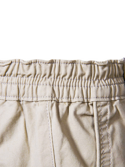 Men's Stylish Cotton Slim Fit Casual Shorts - Comfortable & Versatile Solid Color Fashion for Spring-Summer - MENLL
