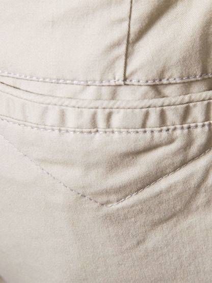 Men's Stylish Cotton Slim Fit Casual Shorts - Comfortable & Versatile Solid Color Fashion for Spring-Summer - MENLL