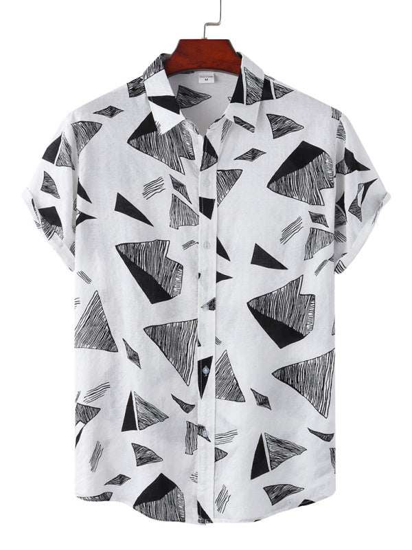 Vibrant Hawaiian Floral Short Sleeve Beach Shirt for Effortless Summer Style - MENLL