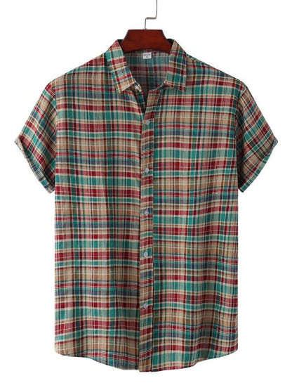 Vibrant Hawaiian Floral Short Sleeve Beach Shirt for Effortless Summer Style - MENLL