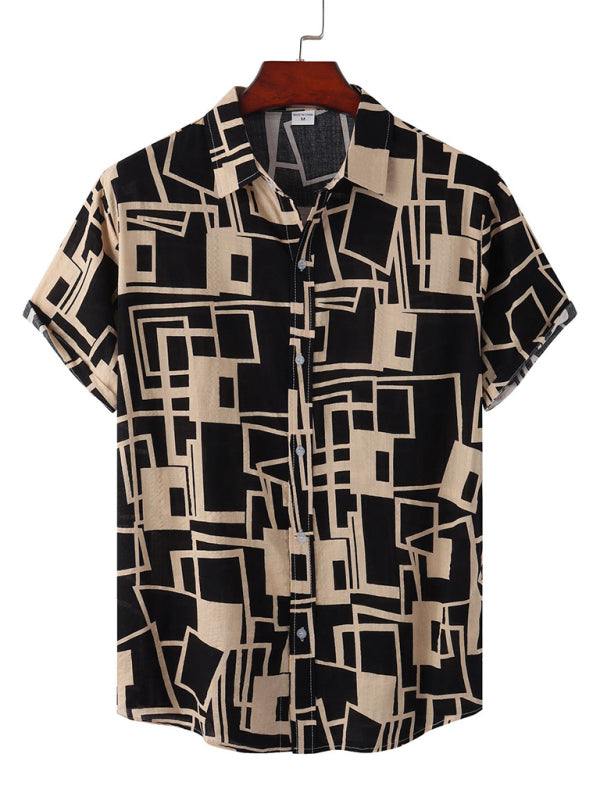 Vibrant Hawaiian Floral Short Sleeve Beach Shirt for Effortless Summer Style - MENLL