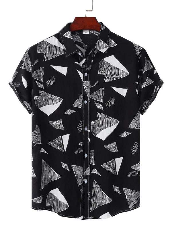 Vibrant Hawaiian Floral Short Sleeve Beach Shirt for Effortless Summer Style - MENLL