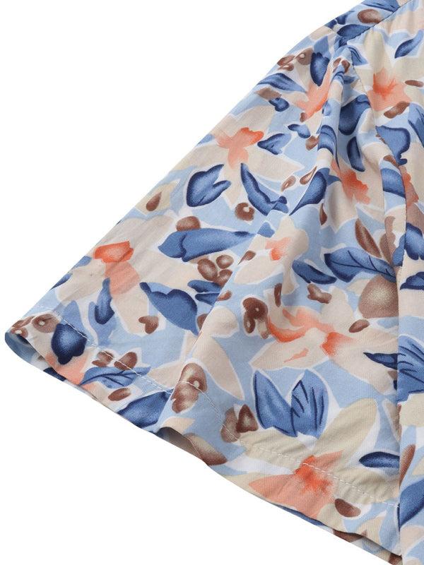 Vibrant Hawaiian Floral Short Sleeve Beach Shirt for Effortless Summer Style - MENLL