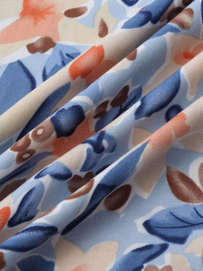 Vibrant Hawaiian Floral Short Sleeve Beach Shirt for Effortless Summer Style - MENLL