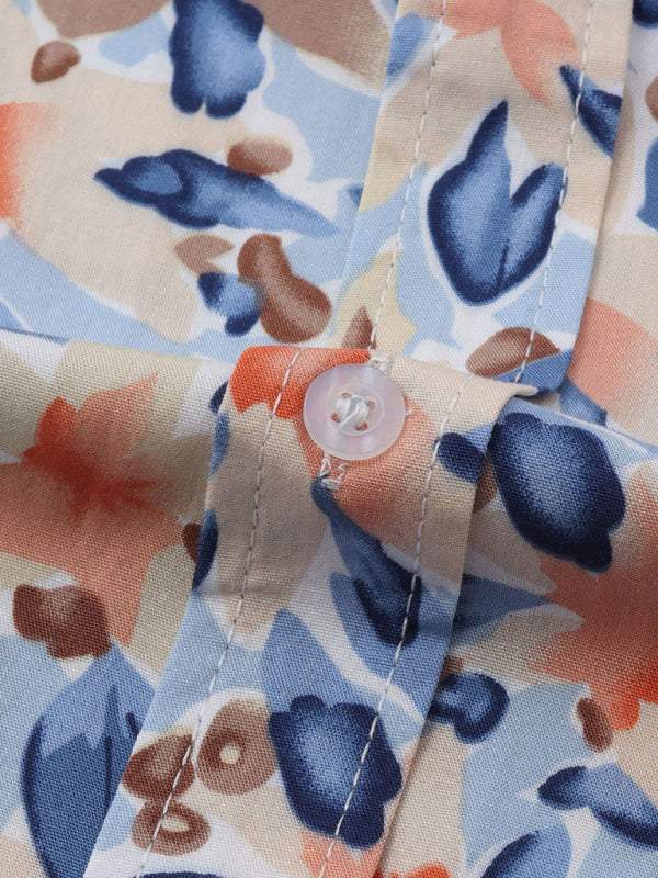 Vibrant Hawaiian Floral Short Sleeve Beach Shirt for Effortless Summer Style - MENLL