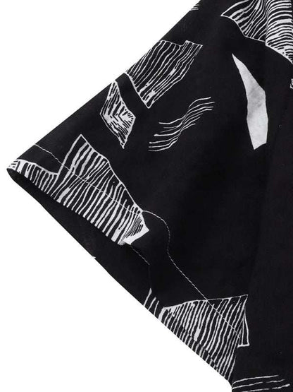 Vibrant Hawaiian Floral Short Sleeve Beach Shirt for Effortless Summer Style - MENLL