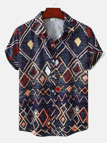 Vibrant Men's Tropical Floral Beach Shirt for Effortless Summer Style - MENLL